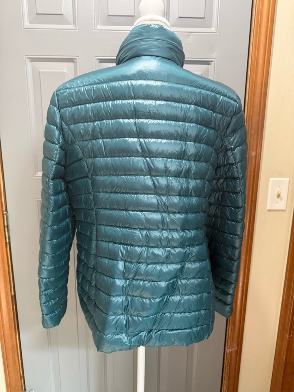 kate spade Teal Lightweight Quilted Packable hooded Puffer coat (XL) - Picture 8 of 16
